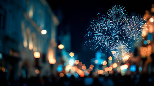 Festa de Sant Roc festival fireworks explode over crowded streets at night