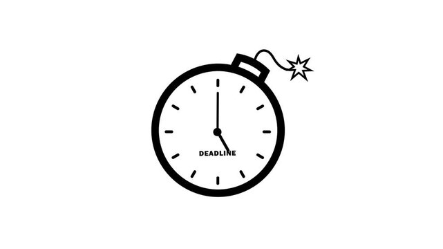 Bomb Timer Countdown with Fuse Deadline Pressure Concept 4K