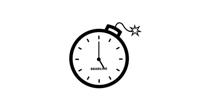 Bomb Timer Countdown with Fuse Deadline Pressure Concept 4K