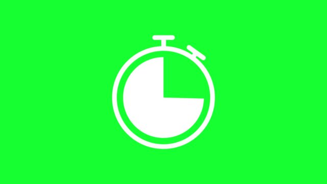Stopwatch Countdown Circle Progress Timer 1 Half Quarter Animation 4K