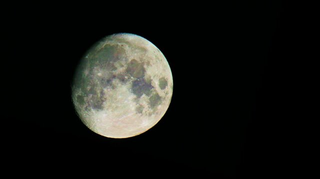 Commercial airliner flight path eclipses the full moon