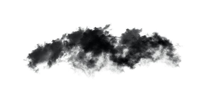 Smoke cloud on a plain white surface for design and decoration purposes  smoke cloud on white transparent background