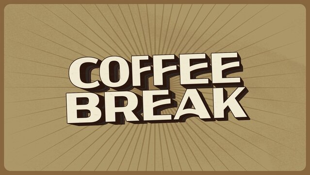 Vintage Retro Coffee Break Cozy Slide Title (Variable Font)