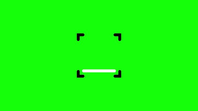 White scanner on a black box. Animation of scanning line movement from top to bottom.