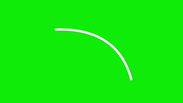 Animation of a line path from left to right point. Concept of movement, moving.