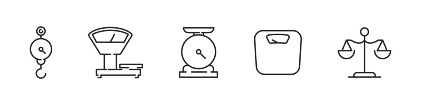 Kilogram weight icon. Weight icons. Vector illustration.