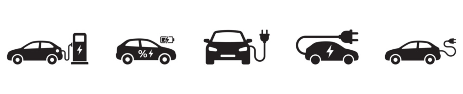 Car charging point icon. Electric plug symbol. Electricity sign. Electric car icon.