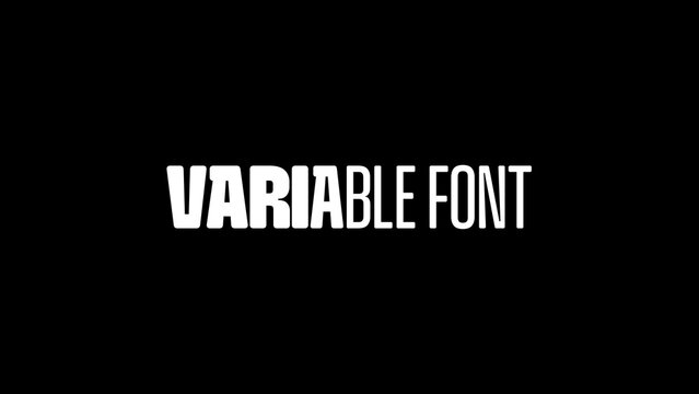 Modern Clean Weight Shifting Title (Variable Font)