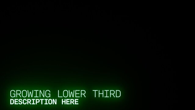 Growing Lower Third (Variable Font)