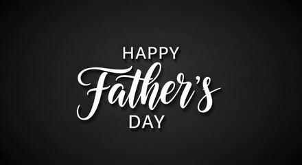 Obraz premium Minimalist greeting card for father’s day with handwritten style text script white