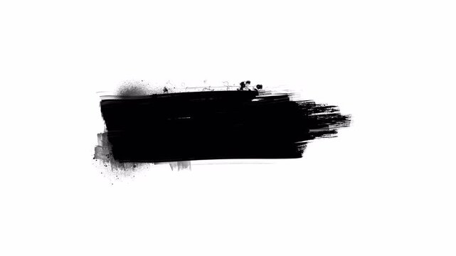 Cinematic Brush Lower Third Title Reveal Ink Stroke Animation Alpha Channel