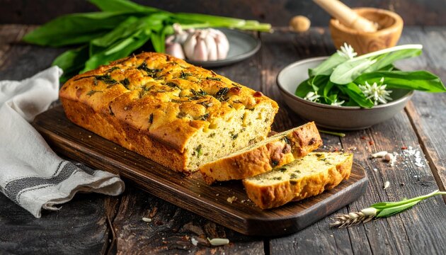 B&auml;rlauchbrot / Focaccia
