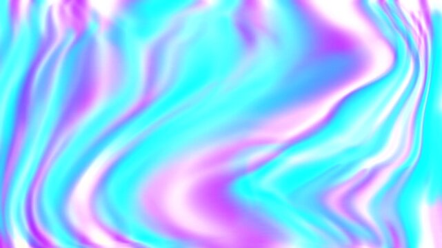 Vibrant Holographic Liquid Wave Abstract Background Loop