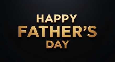 Fototapeta premium Glowing gold text celebrating father’s day holiday greeting
