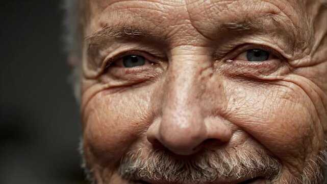 Close-up portrait of a senior man.