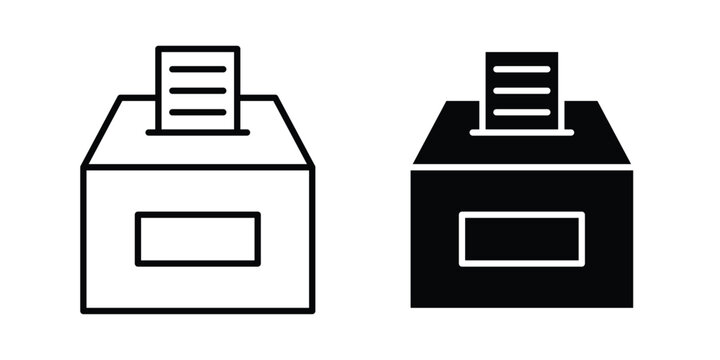 Complaint box icon set. Black vector symbols