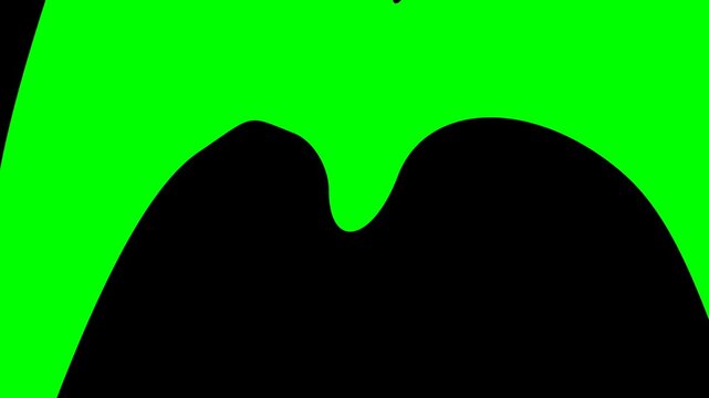 hand drawn pirate skull and crossbones illustration with black fill on green screen chroma key background for video editing, danger symbol drawing with no white fill