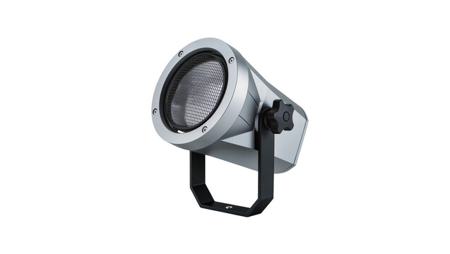 Silver modern LED floodlight with black mounting bracket