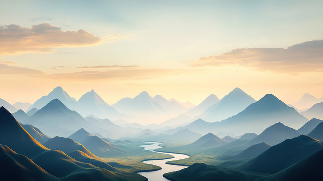 Karst landform natural mountains and rivers scenery aerial photography