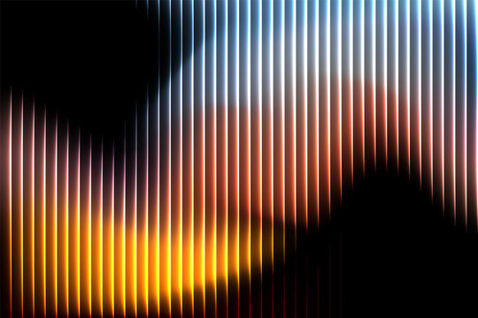 Abstract vertical stripe background with glowing blue orange and white gradient lines futuristic modern texture for creative digital design and visual media presentations