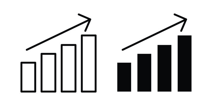 Improvement icon set. Black vector symbols