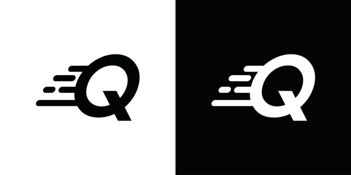 simple Q initial logo vector