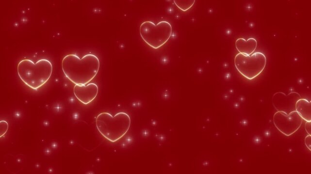 Dark Red 8B0000 Hex Code - Transparent hearts soap bubbles balloons sparks shimmer glitter flying movement holiday valentines day infinite loop background animation fluid shapes abstract motion design