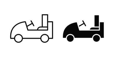Pushing car icon set. Black vector symbols © Surya
