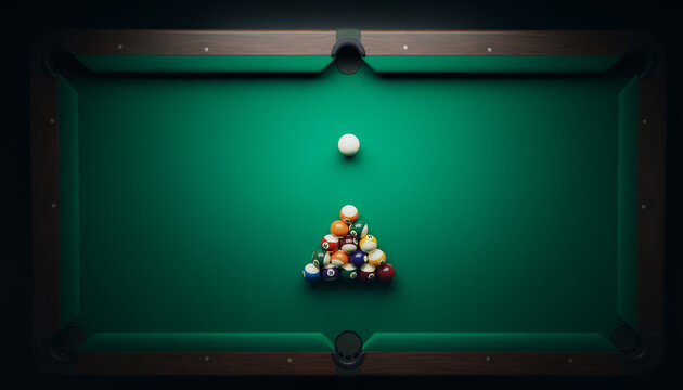 Billiard and Bar Lifestyle Concept with Pool Table Drinks and Night Atmosphere