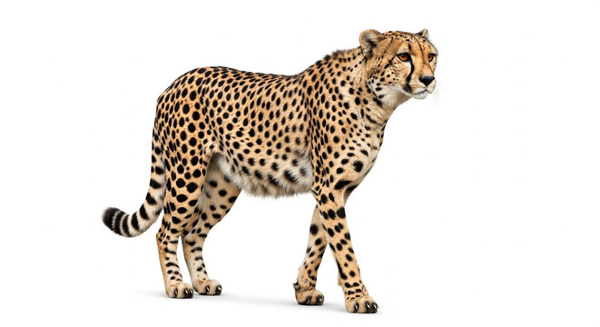 leopard on a white background