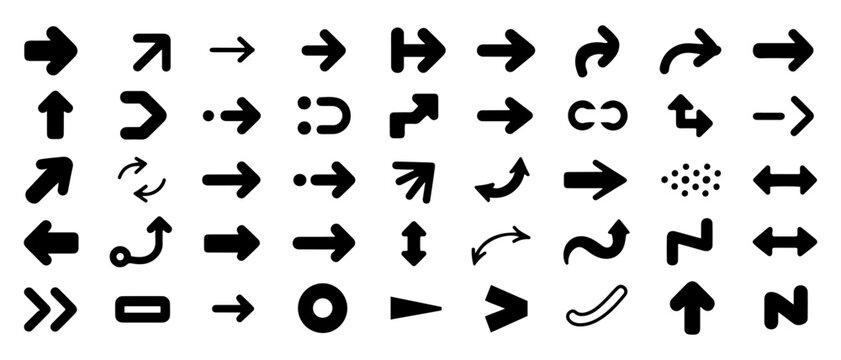 arrow icon set with cursor collection