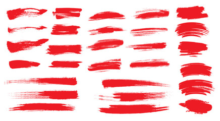 Collection of red colour ink or stroke © CSE20