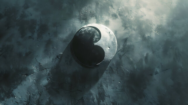 Space capsule descends through a thick layer of planetary clouds during an atmospheric entry.