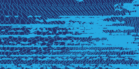 blue grunge texture for fishing nets pattern. vector © sultan
