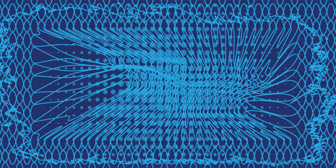 blue grunge texture for fishing nets pattern. vector © sultan