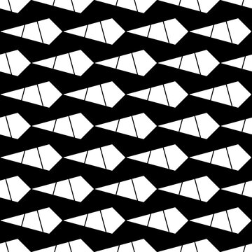 Seamless surface pattern design with geometric figures. Wallpaper with repeated triangles, quadrangles, pentagons, kites. Modern motif. Geometrical shapes background. Digital paper for print. Vector.