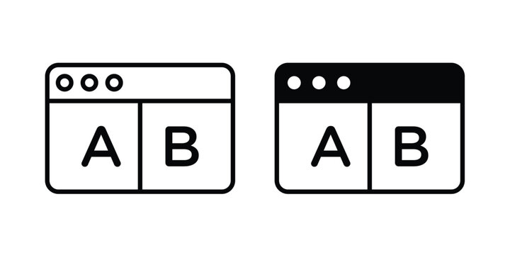 A B test icon. Vector icons for design projects