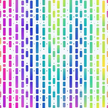Rainbow Morse Code Tech Glitch Art - Colorful Data Stream Digital Background