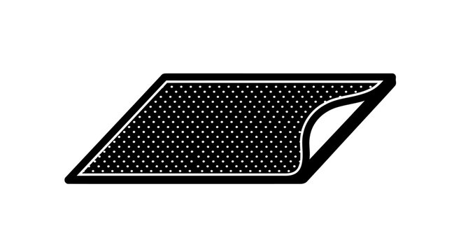 Abstract Geometric Sticker Icon with Dotted Texture