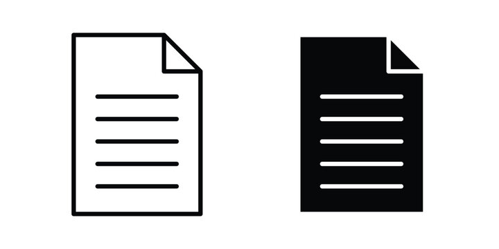 Document icon. Vector icons for design projects