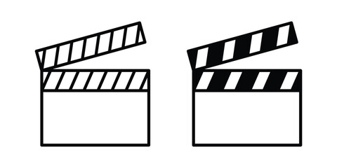 Film clapperboard icon. Vector icons for design projects © Surya