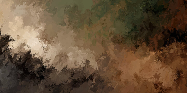 An aged abstract grunge texture featuring dark blue clouds and a smoky moonlit sky over a dirty brown vintage paper surface