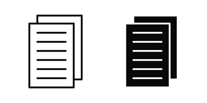 papers icon. Vector icons for design projects