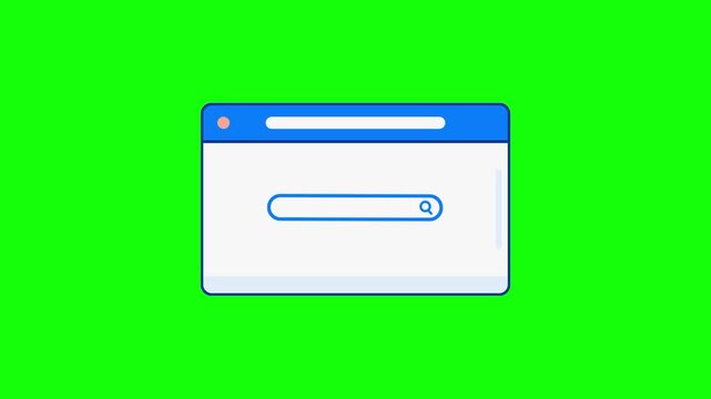 Web Browser Search Box Scale Up Animation Internet Navigation Interface Online System Visual