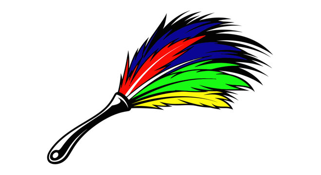 Colorful Feather Duster Cleaning Tool