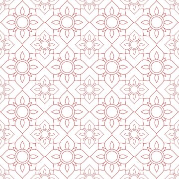 Abstract folk art, geometric patterns, fabric, red lines, printed patterns, art, discontinuous tribal patterns, covers, prints, wallpapers, carpet design, product pattern.