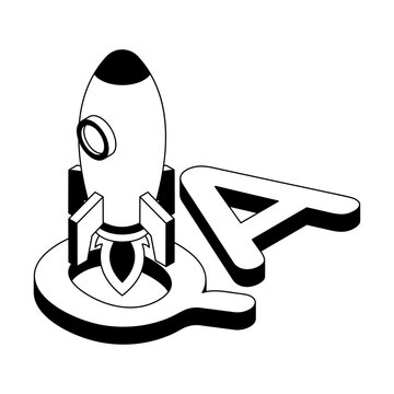 An isometric style illustration showing qa testing 
