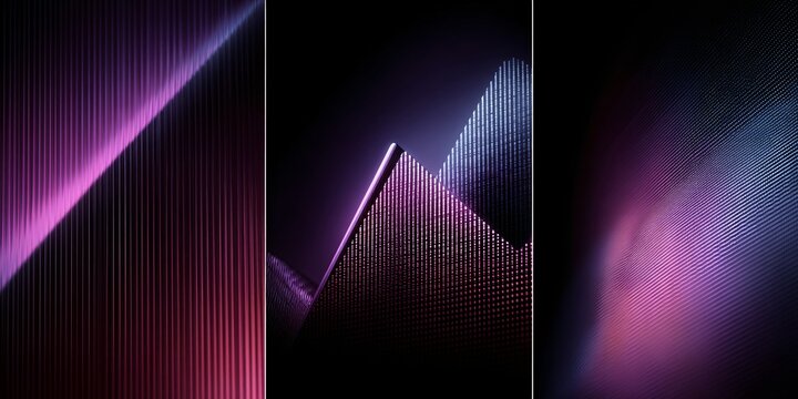 dynamic neon light bars with digital dots for futuristic tech backgrounds