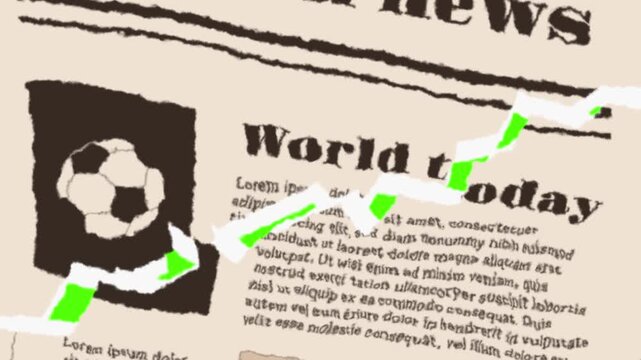 Soccer News & Trends:  An abstract composition that fuses the vibrant world of football with the dynamism of business trends. Showcasing global news