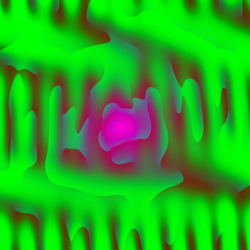 Pattern fluido verde fluo e nucleo fucsia